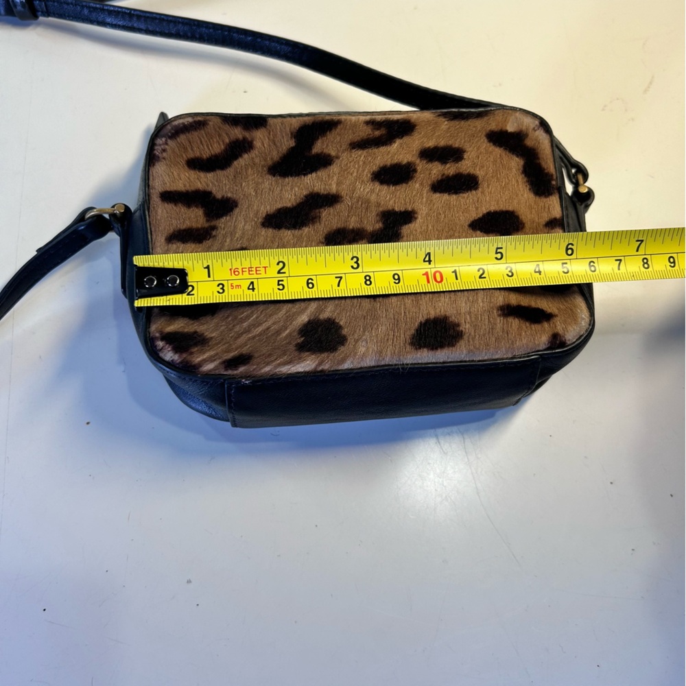 Aritzia Auxiliary Leopard Print Pony Hair Haircalf Crossbody Bag Genuine Leather - Picture 8 of 16